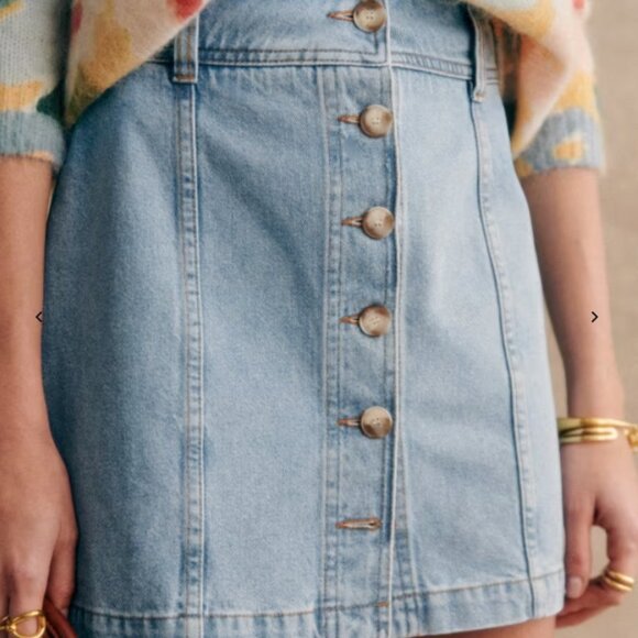 Sézane Savine Skirt  36 / 4Bleach - Picture 2 of 7